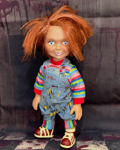 Vintage Haunted Chucky Doll: Halloween Creepy Animatronic Vessel- Negative