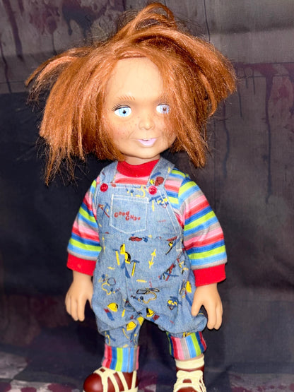 Vintage Haunted Chucky Doll: Halloween Creepy Animatronic Vessel- Negative