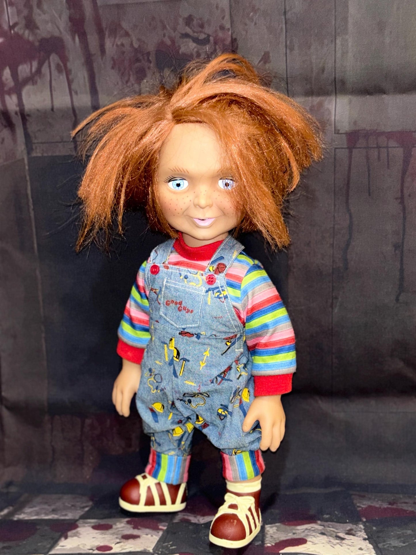 Vintage Haunted Chucky Doll: Halloween Creepy Animatronic Vessel- Negative