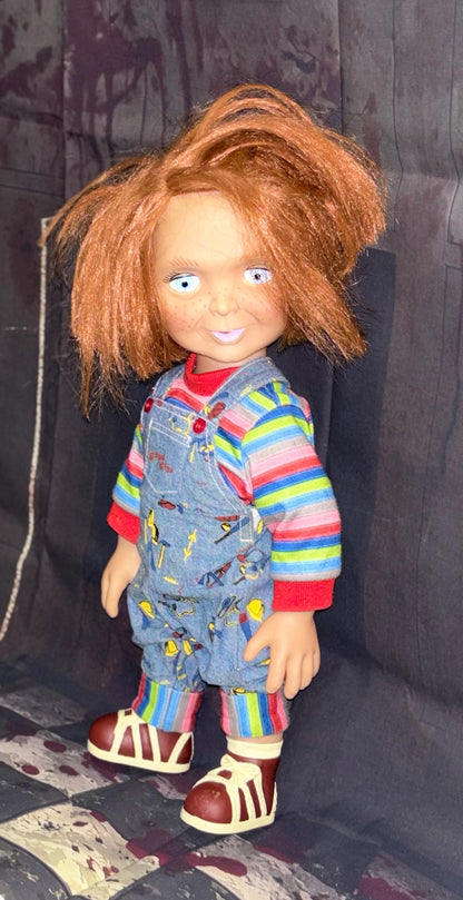 Vintage Haunted Chucky Doll: Halloween Creepy Animatronic Vessel- Negative