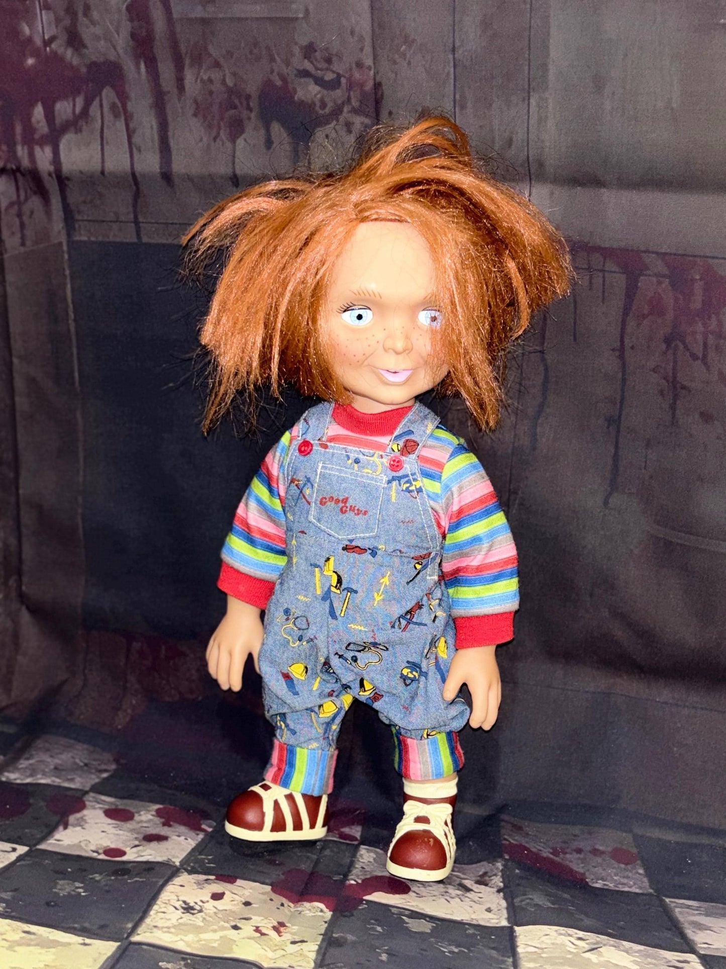 Vintage Haunted Chucky Doll: Halloween Creepy Animatronic Vessel- Negative