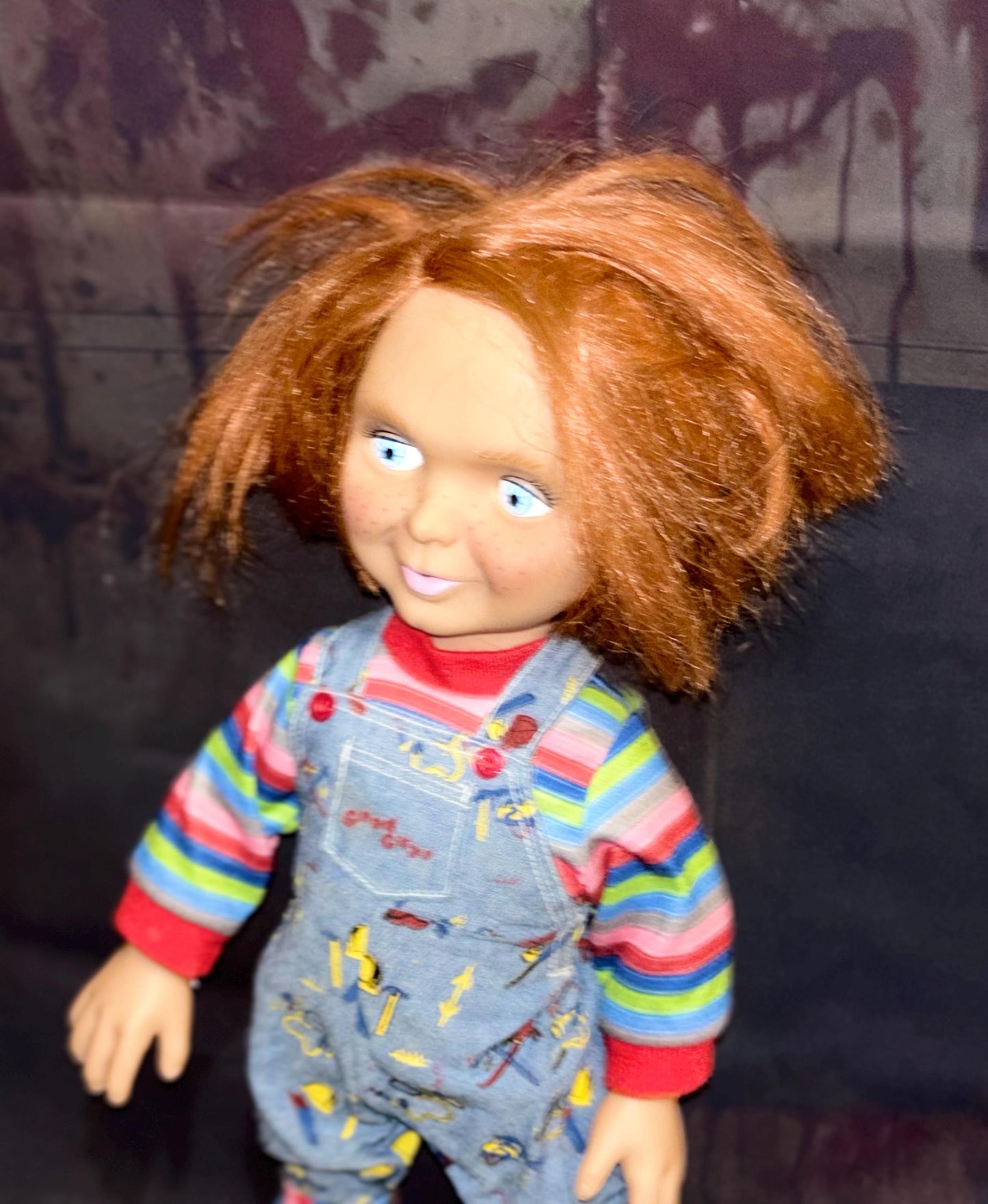 Vintage Haunted Chucky Doll: Halloween Creepy Animatronic Vessel- Negative