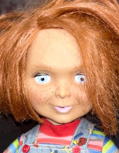 Vintage Haunted Chucky Doll: Halloween Creepy Animatronic Vessel- Negative