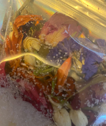 3 4oz Spiritual Bath Salts! Energy Cleanse! Intention Bath! Aura Cleanse! Manifestation Bath! Love Bath Soak! Abundance Bath salts!